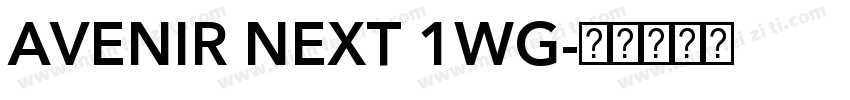 AVENIR NEXT 1WG字体转换